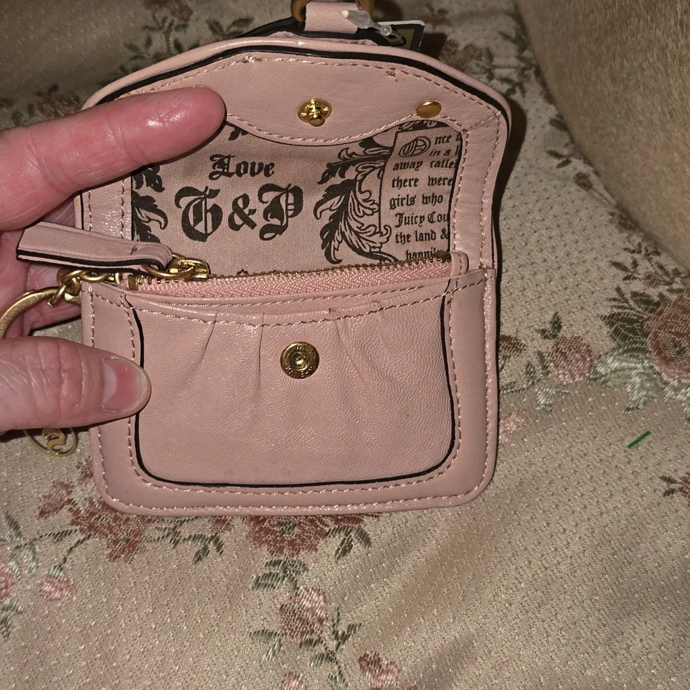 Vintage NWT PINK Juicy couture MINI wallet KEYCHAIN - Picture 5 of 7